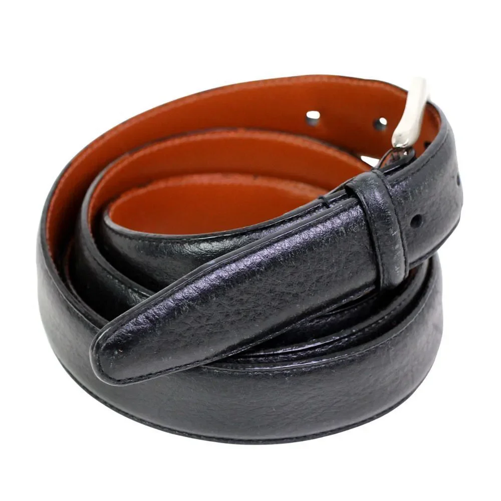 CLASSIC BLACK GENUINE LEATHER 1 1/8